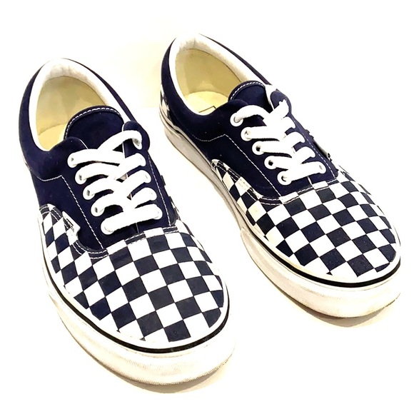 tie checkered vans